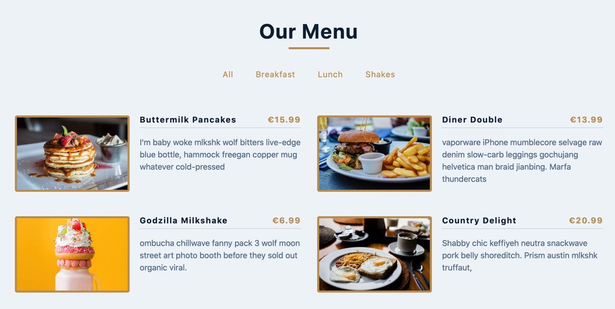 Portfolio demo screenshot